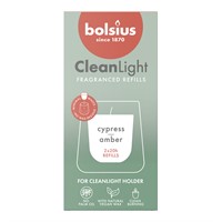 Bolsius clean lights refillförpackning med doft cypress och amber
