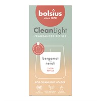Bolsius clean lights refill doftljus med doften bergamott och neroli
