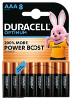 Duracell Optimum AAA batterier med power boost