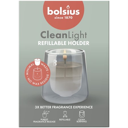 Bolsius Doftljus Clean Lights Cypress & Amber 4x1-p