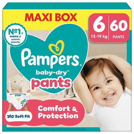 Pampers Baby Dry Pants S6 13-19kg Maxi 1x60-p