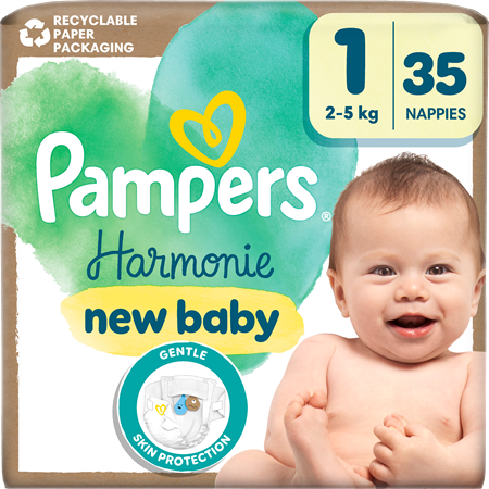 Pampers Harmonie New Baby S1 2-5kg 3x35-p