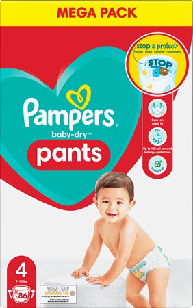 Pampers Baby Dry Pants S4 9-15Kg 1x86-p MB