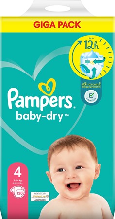 Pampers Baby Dry S4 9-14Kg 1x120-p GBg