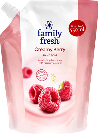 Family Fresh Tvål Cream Berry Refill  8x750ml