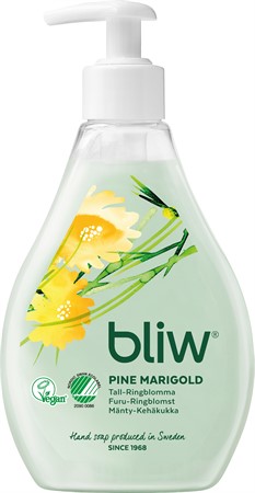Bliw flytande tvål på pumpflaska med tall och ringblomma