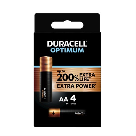 Duracell Optimum AA alkaliskt 16x4-p