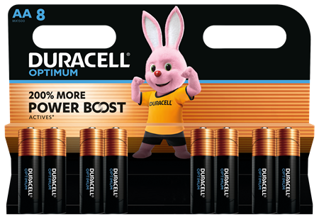 Duracell Optimum AA alkaliskt 12x8-p