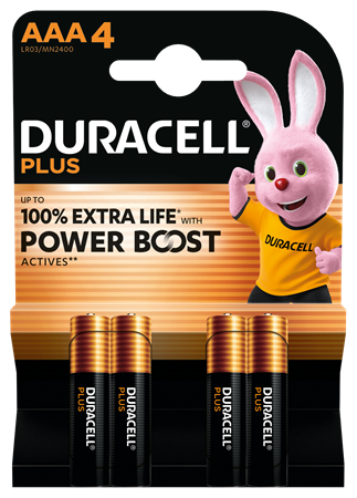 Duracell Plus Boost AAA alkaliskt 10x4-p