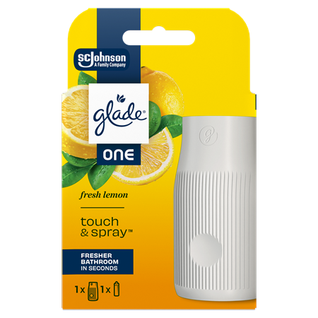 Glade ONE Touch & Spray Fresh Lemon Hållare 5x10ml