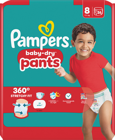 Pampers Baby Dry Pants S8 17+kg VP 4x26-p