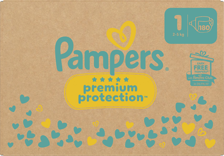 Pampers Prem Protect New Baby S1 2-5kg MSB 1x180-p