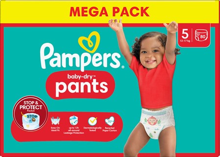 Pampers Baby Dry Pants S5 12-17Kg 1x80-p MB