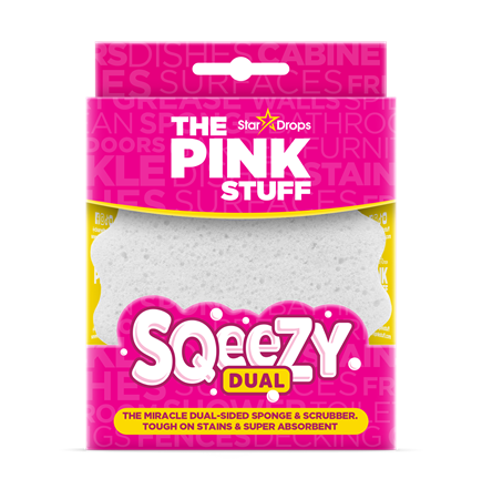 The Pink Stuff Squeezy Dual scrub/sponge 12x1-p