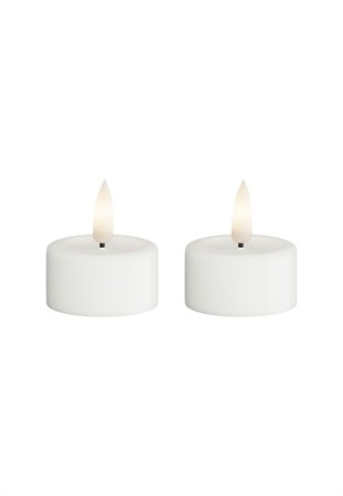 Deluxe Värmeljus LED 4x4,5 cm Vit 1x2-p